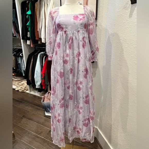 NWT STORIA Double Take Midi Dress - Lavender- Size Small - Picture 5 of 12